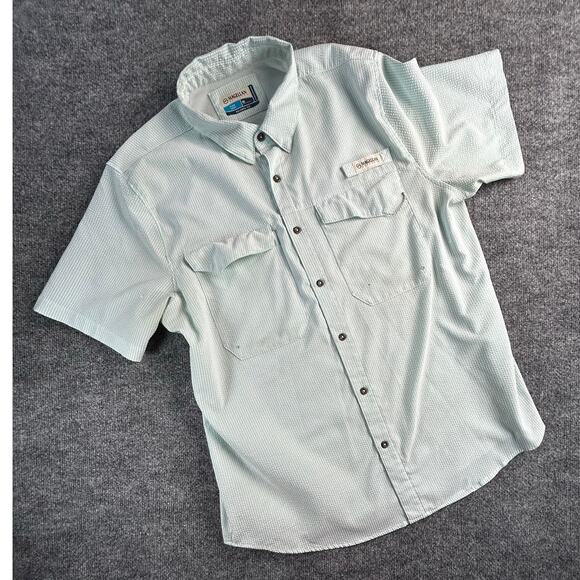 Magellan Outdoors Other - Magellan Fish Gear Fishing Shirt Men's XL Mint Green Stripe Relaxed Fit Vented